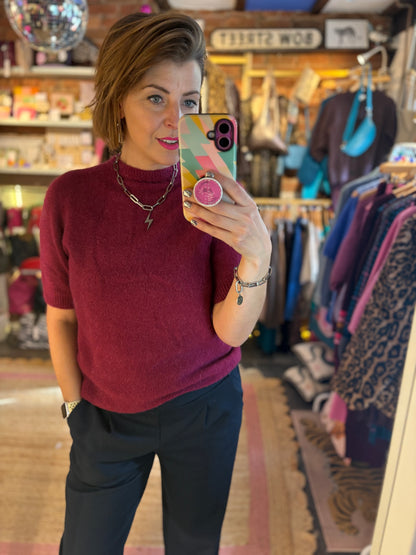 Alpaca Crew Neck Boxy Jumper