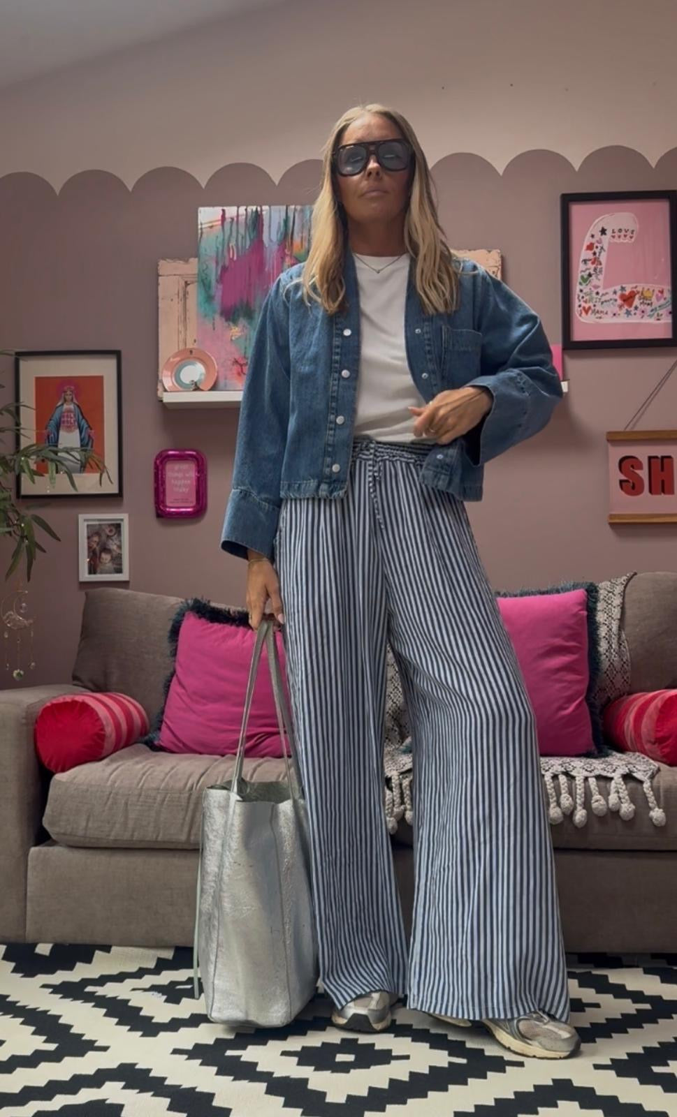 Linen Striped Trousers
