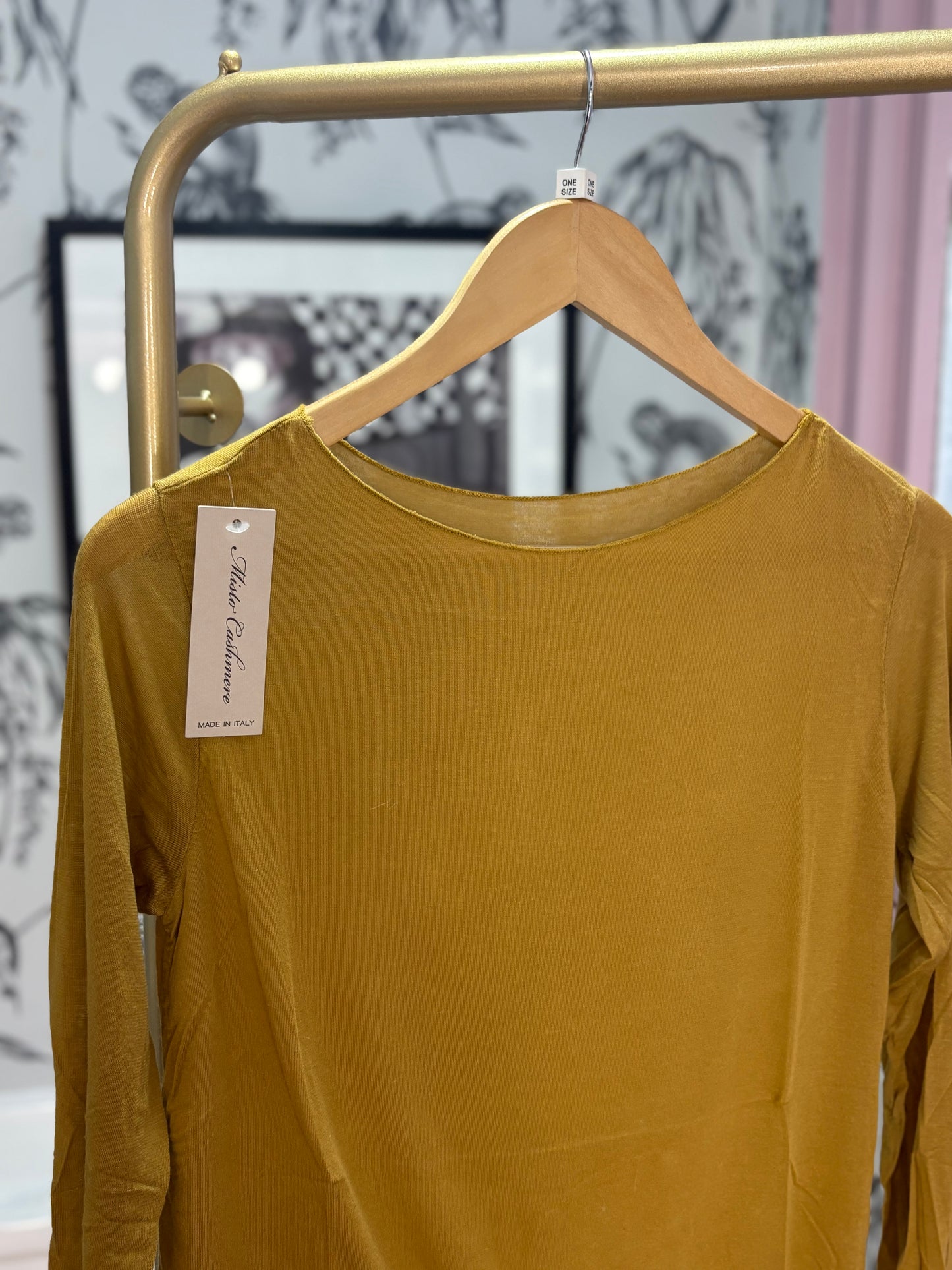 Plain Cashmere Blend Layering Top