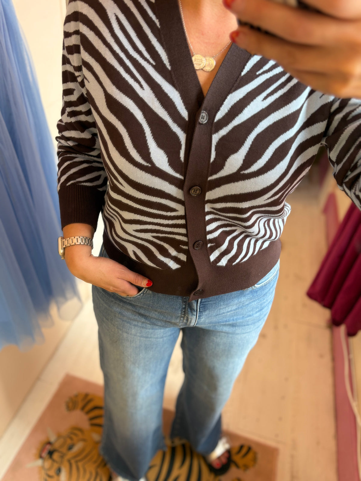 Zebra Print Cardigan