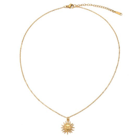 Blazing Sun Pendant Necklace