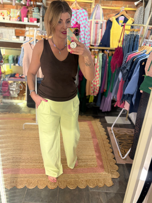 Jersey Wide Leg Tailored Trouser