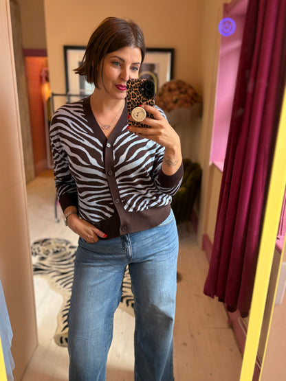 Zebra Print Cardigan