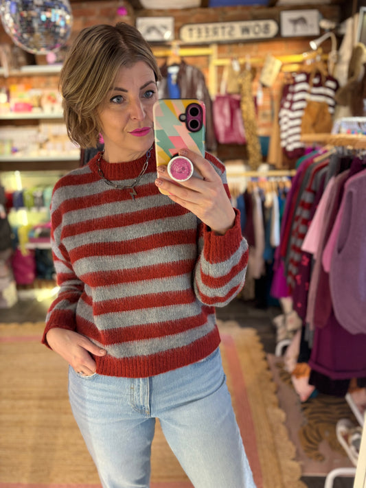 Fluffy Stripe Jumper