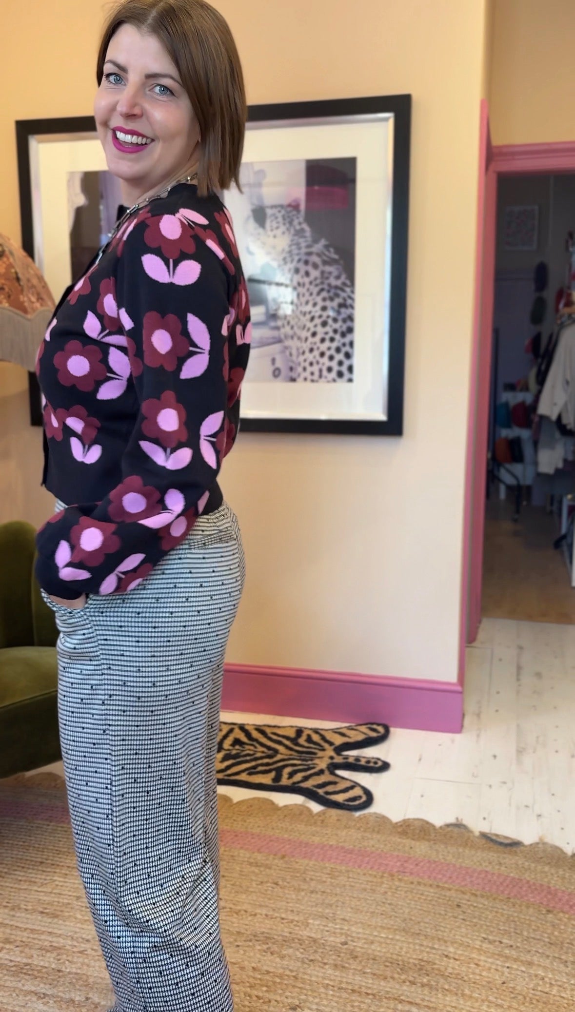 Flock Spot Tweed Trousers