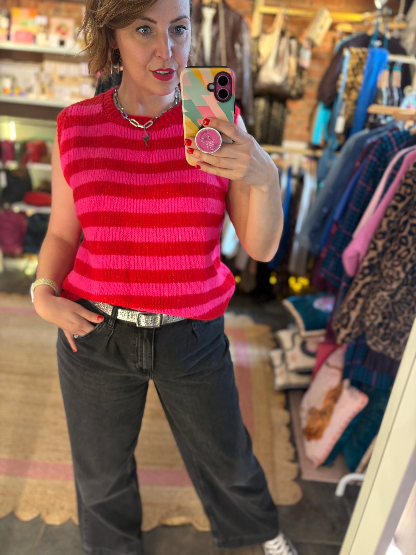 Striped Knit Tank Top | 3 Colourways