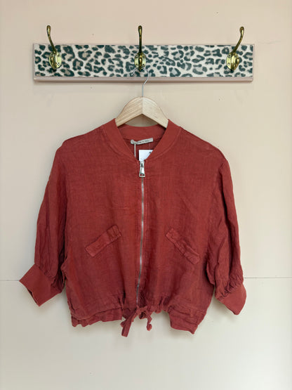 Linen Bomber Jacket