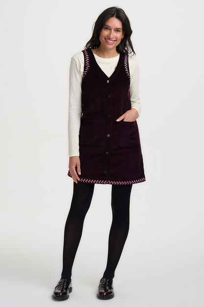 Corduroy Pinafore Dress