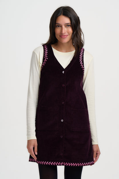 Corduroy Pinafore Dress