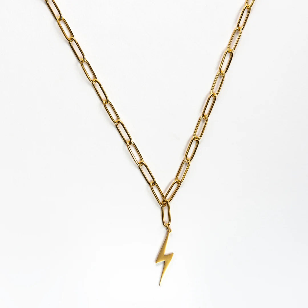 Fine Links Lightening Bolt Necklace