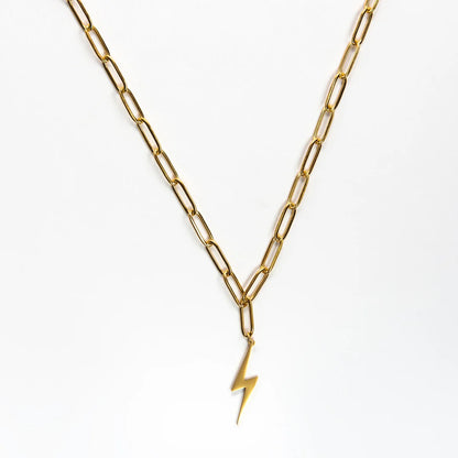 Fine Links Lightening Bolt Necklace