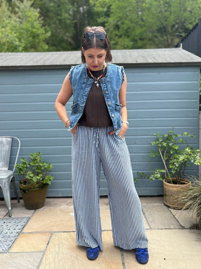 Linen Striped Trousers