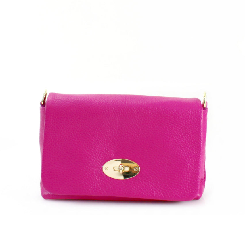 Leather Crossbody Postman’s Lock Handbag