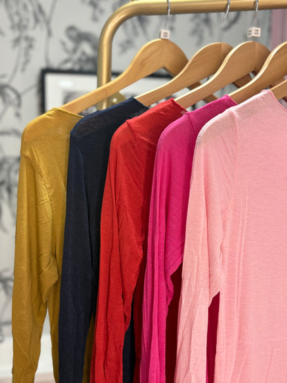 Plain Cashmere Blend Layering Top