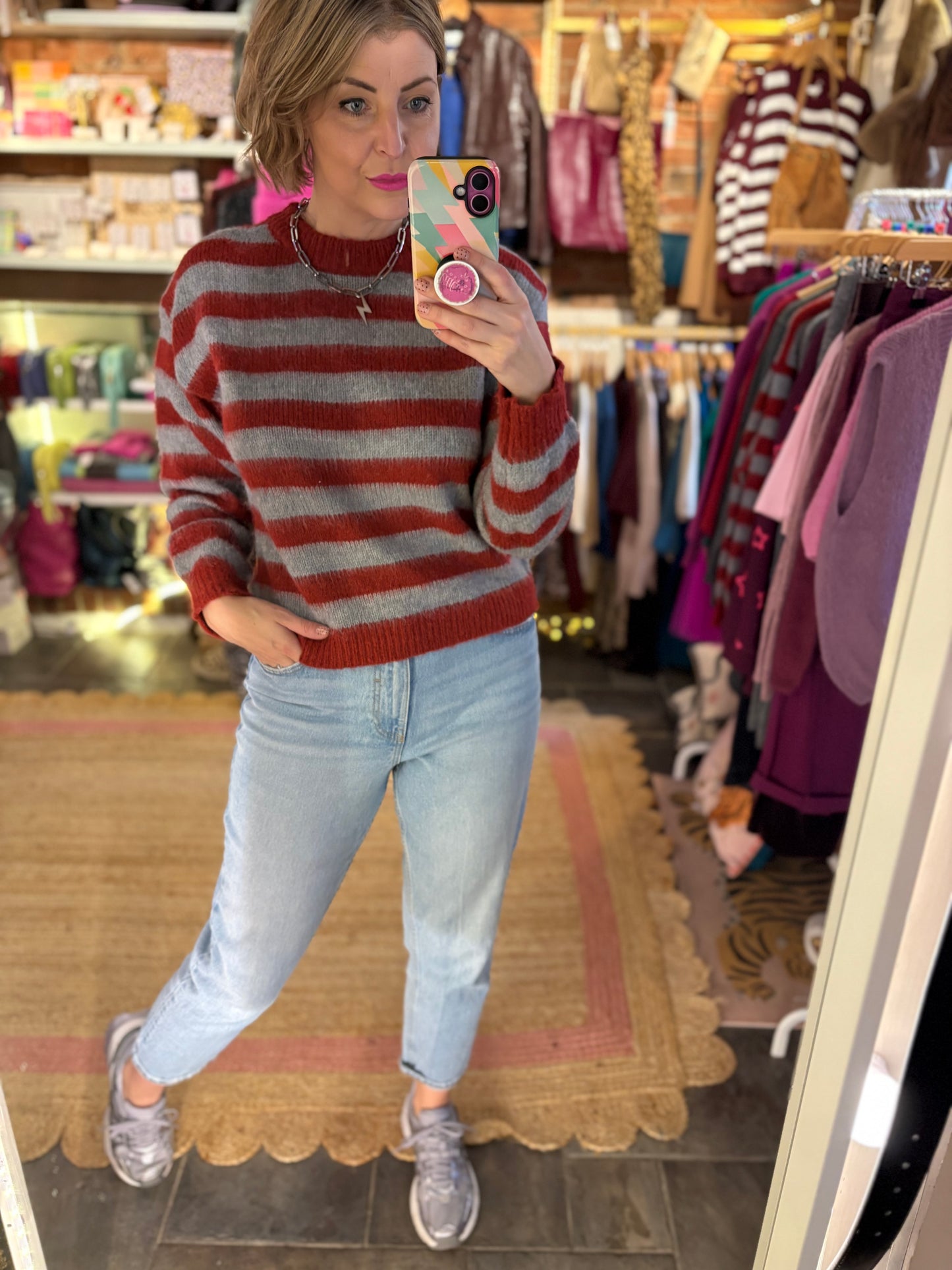 Fluffy Stripe Jumper