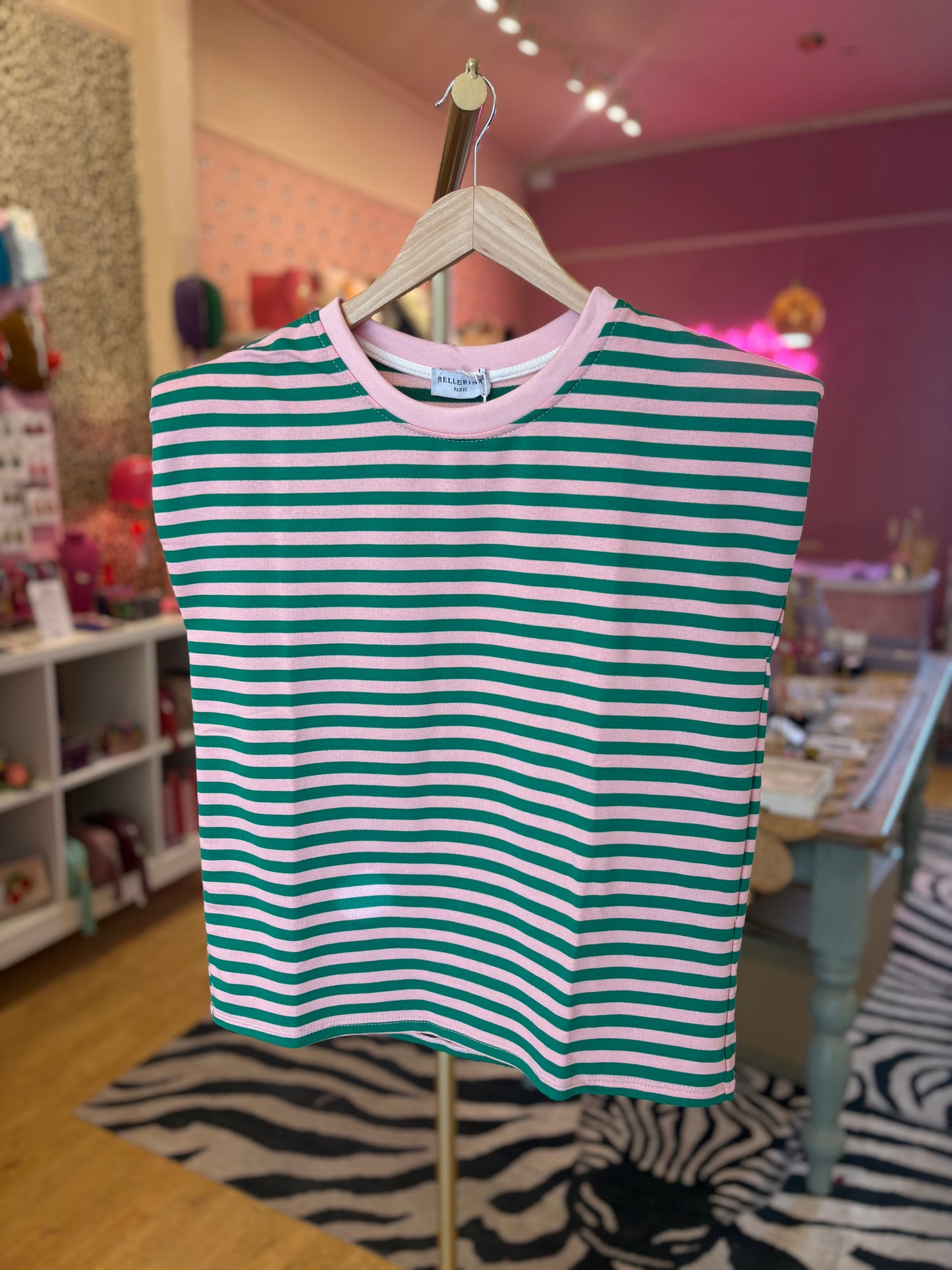 Padded Striped T-Shirt