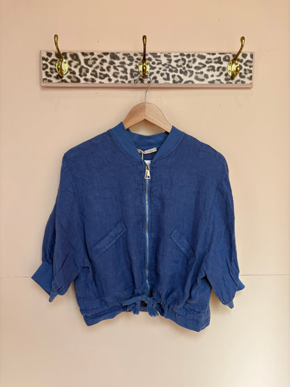 Linen Bomber Jacket