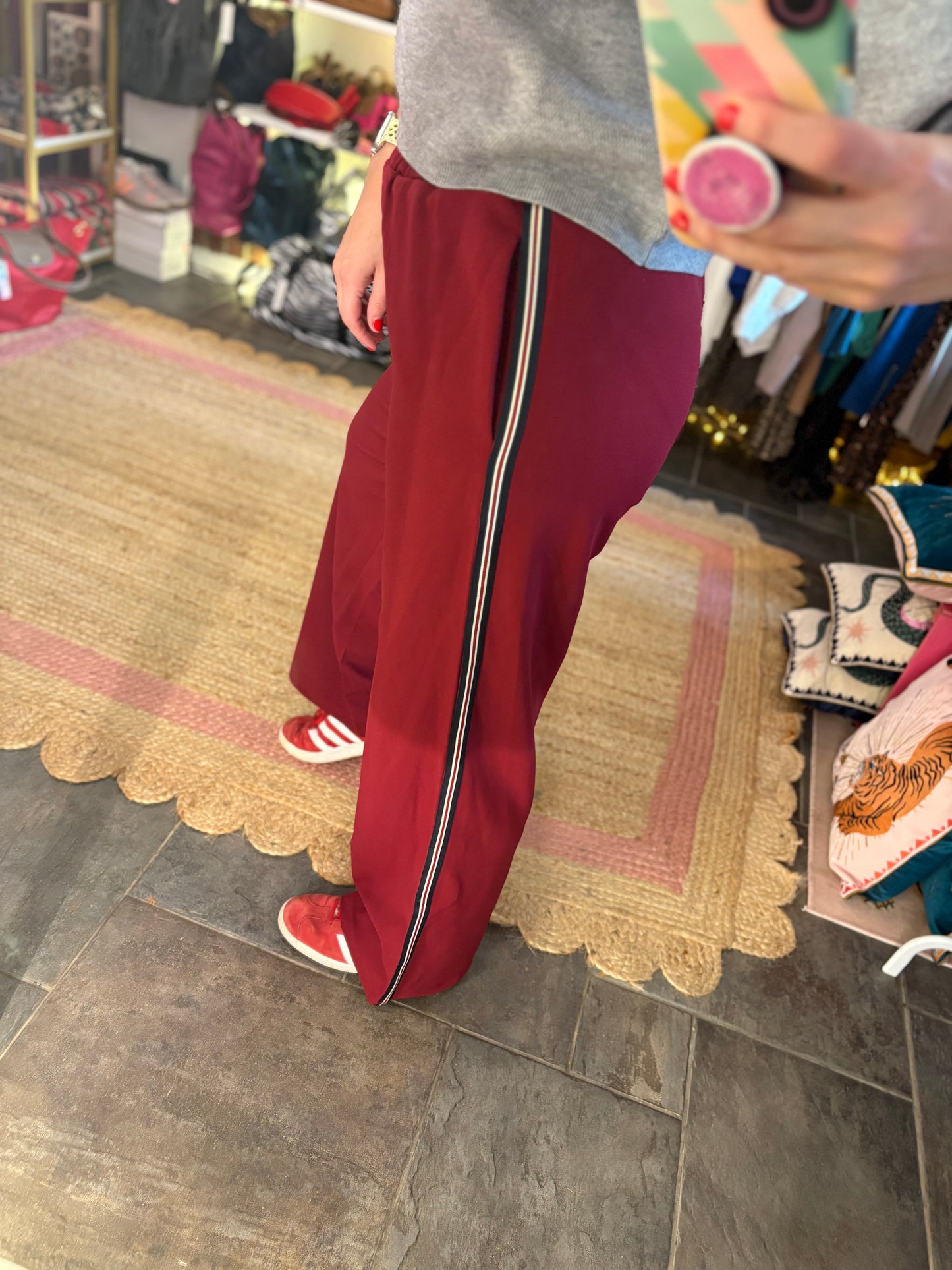Berry Stripe Trousers