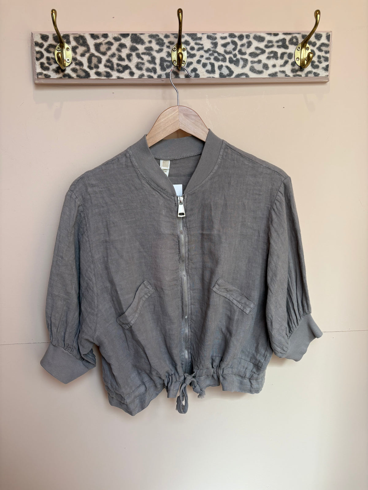 Linen Bomber Jacket