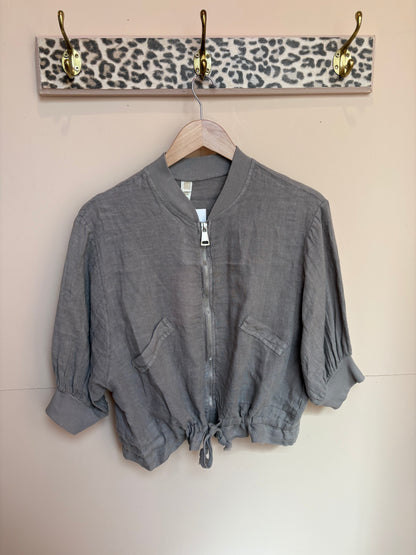 Linen Bomber Jacket
