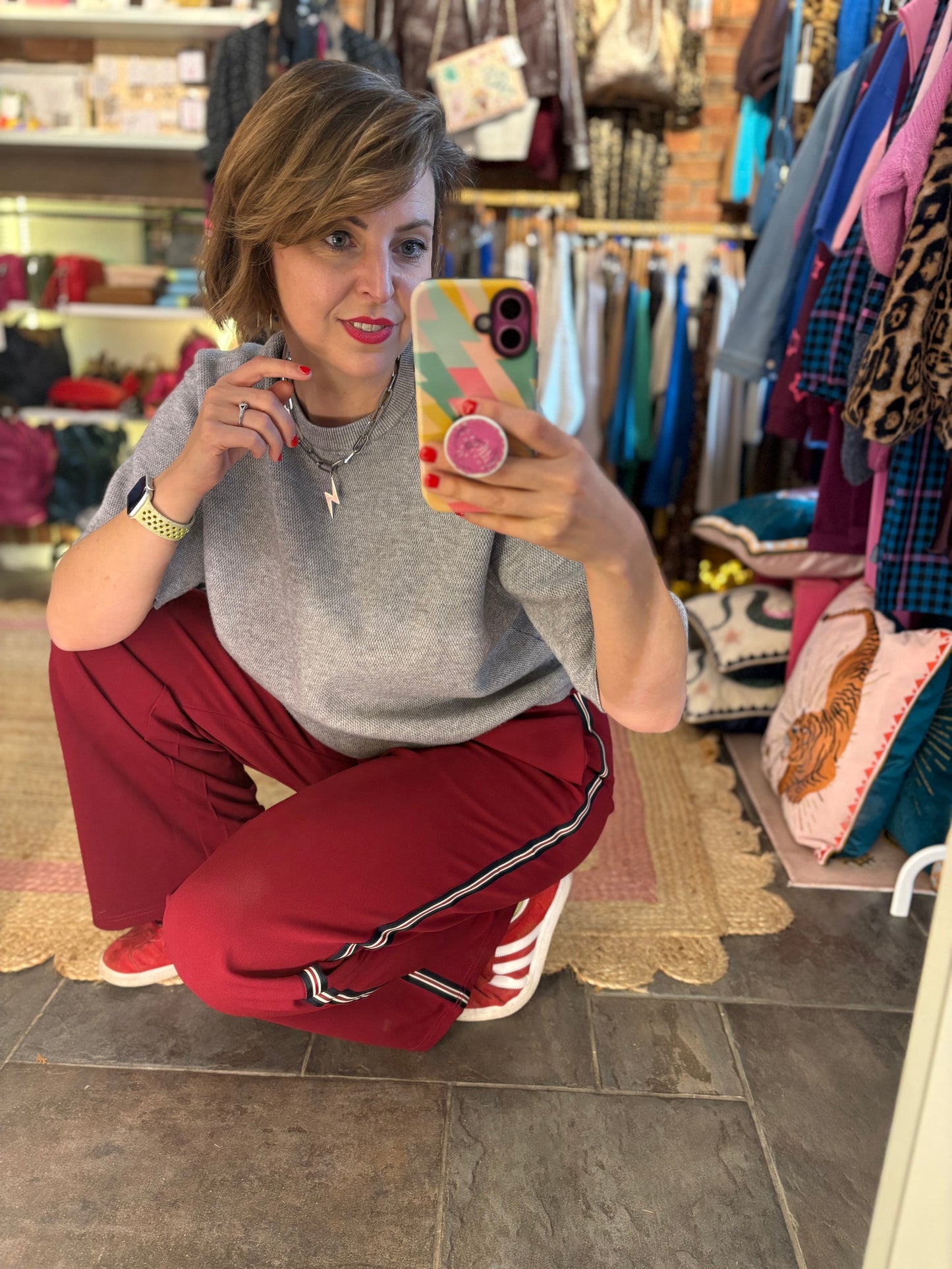 Berry Stripe Trousers