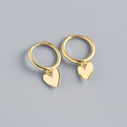 Heart Charm Huggie Earring