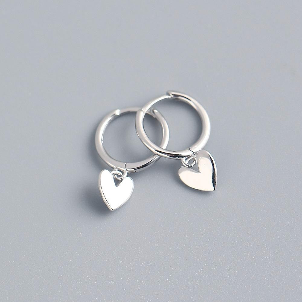 Heart Charm Huggie Earring