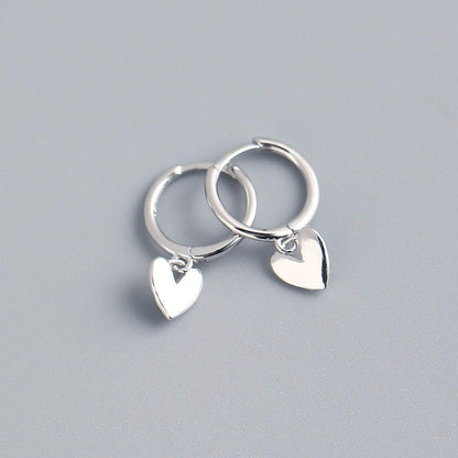 Heart Charm Huggie Earring