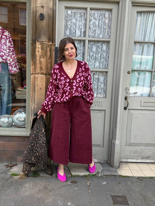 Corduroy Wide Leg Culottes