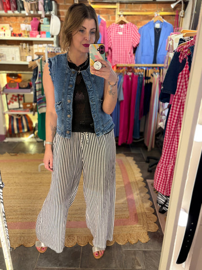 Linen Striped Trousers