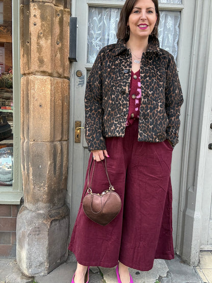 Leopard Cropped Jacket