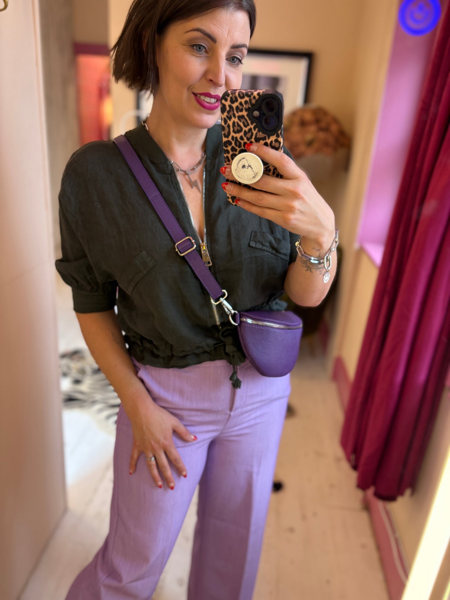 Linen Bomber Jacket