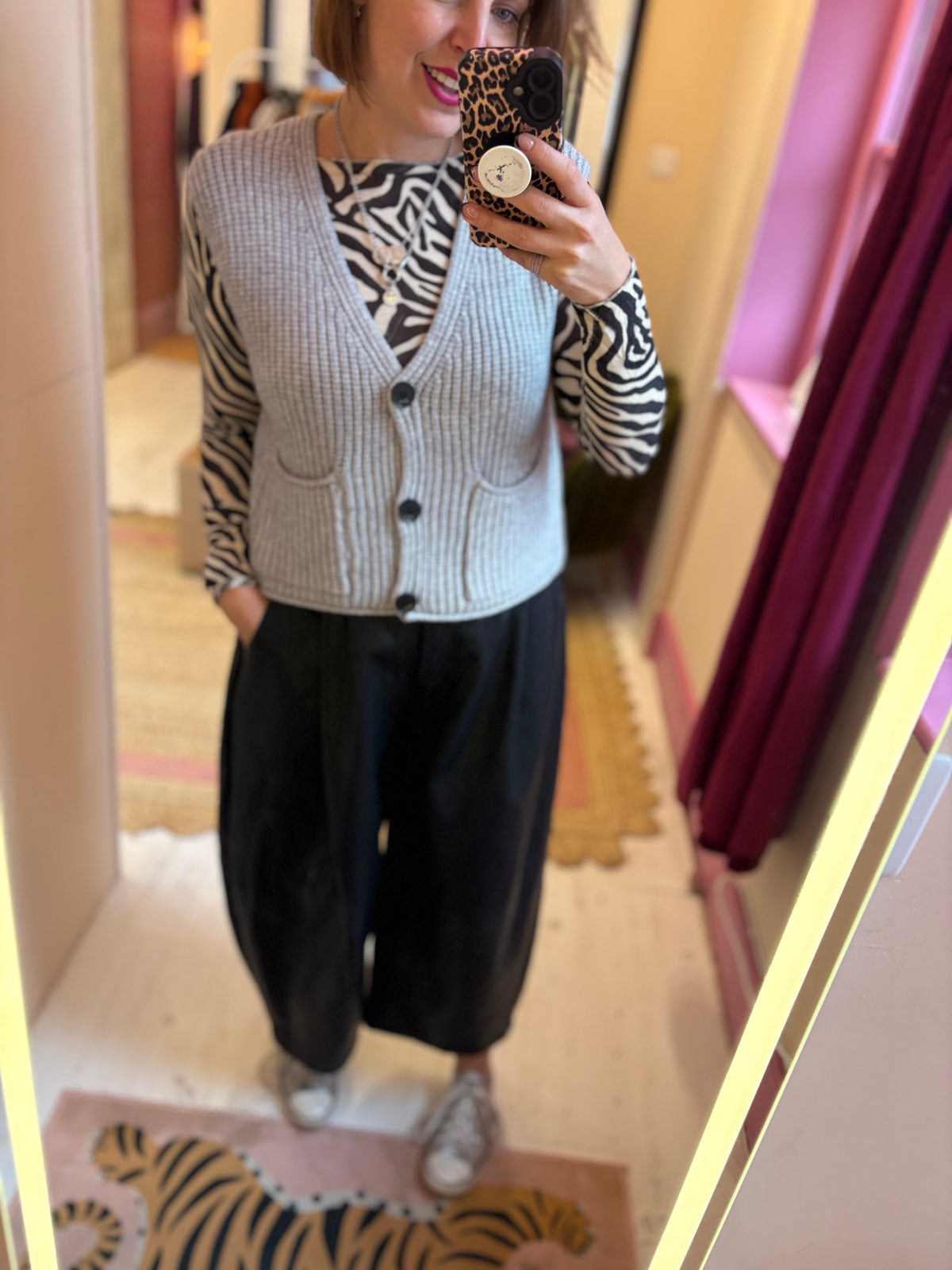 Zebra Print Layering Top