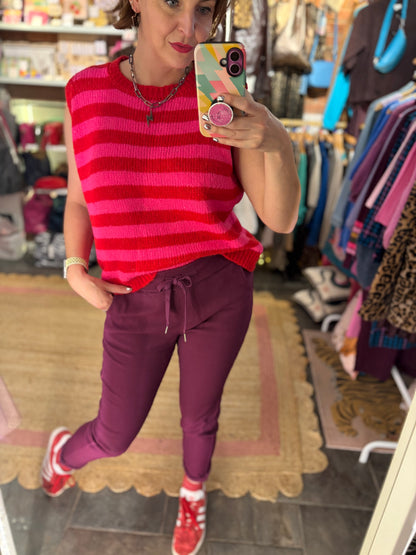 Striped Knit Tank Top | 3 Colourways