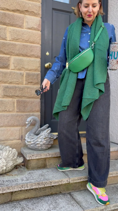 Wide Leg Charcoal Denim Jeans