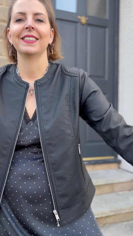 Black Faux Leather Jacket
