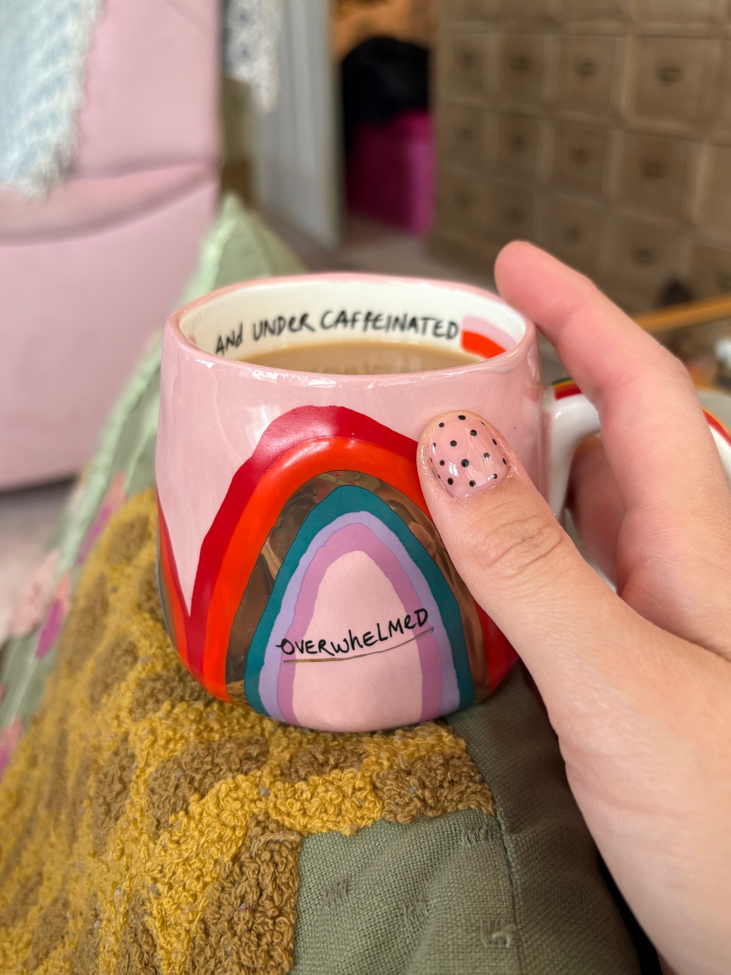 Overwhelmed & Under Caffeinated Mug