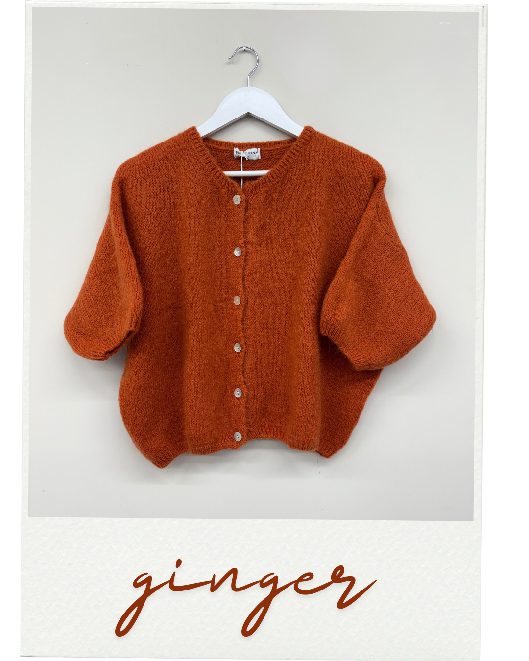 Mohair Short Sleeve Cardigan