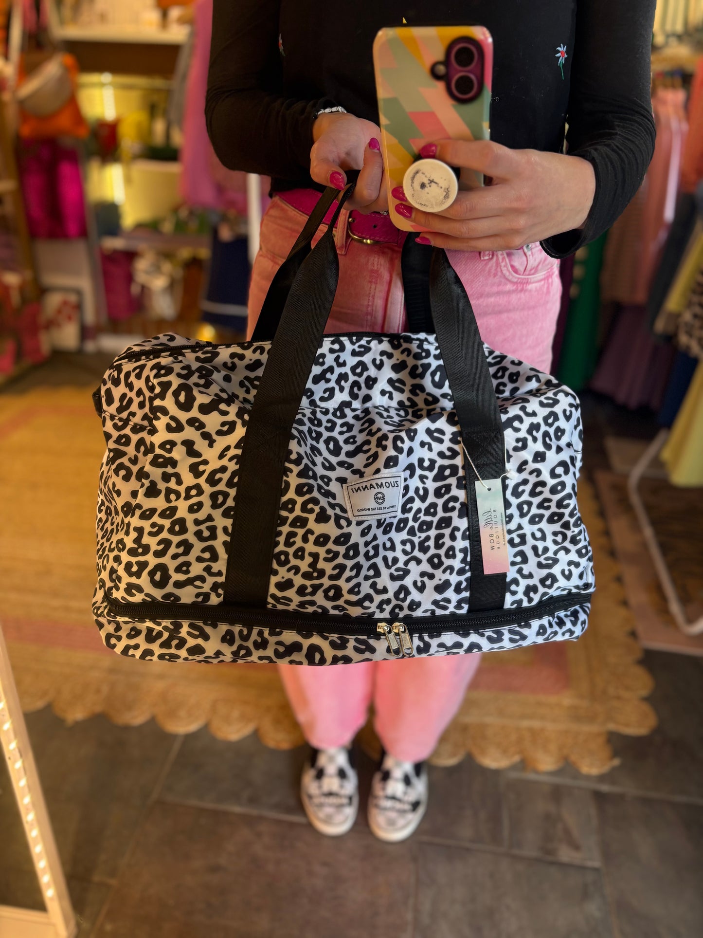 Animal Print Weekend Holdall Bag
