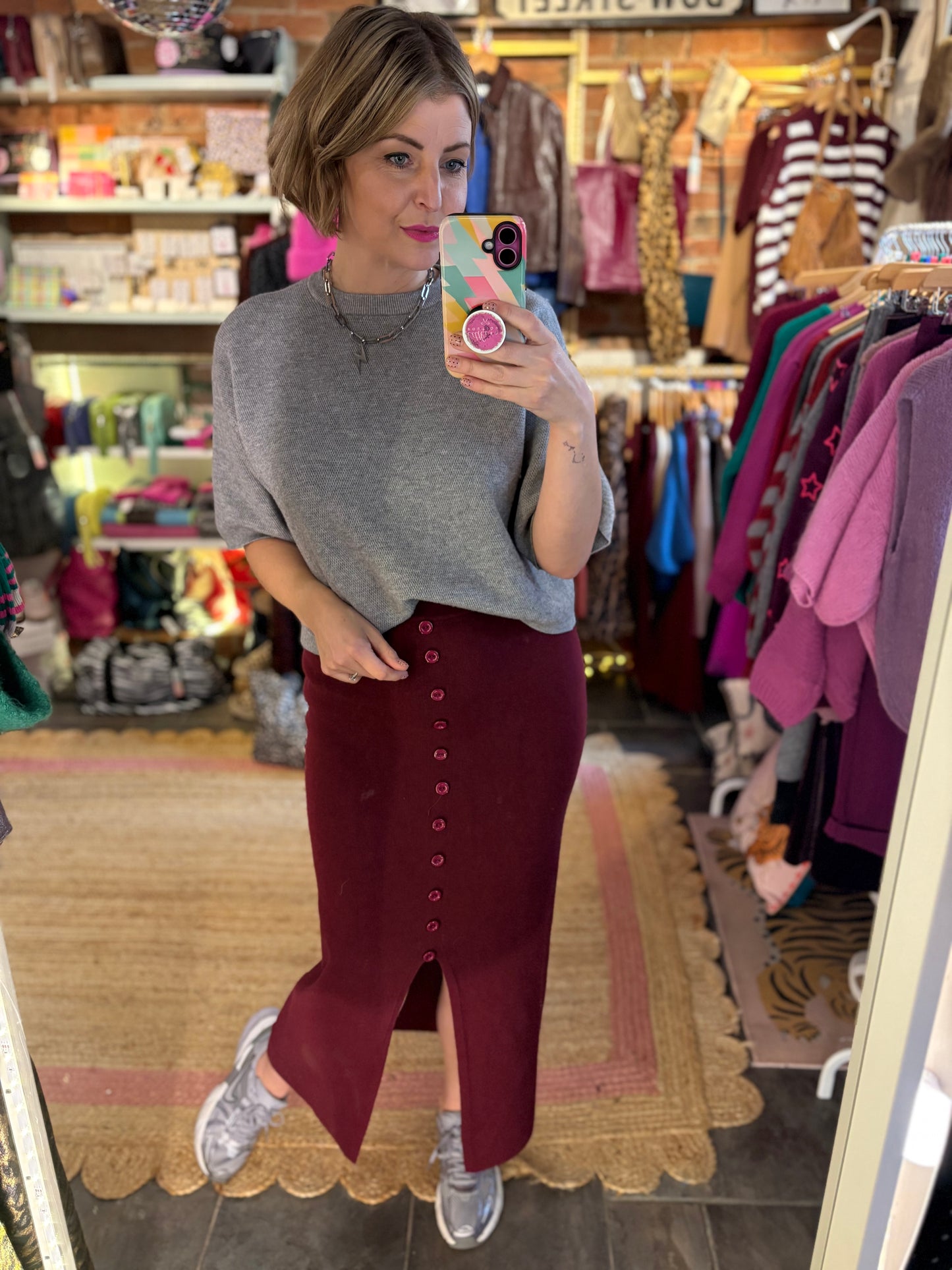 Thick Knit Pencil Skirt