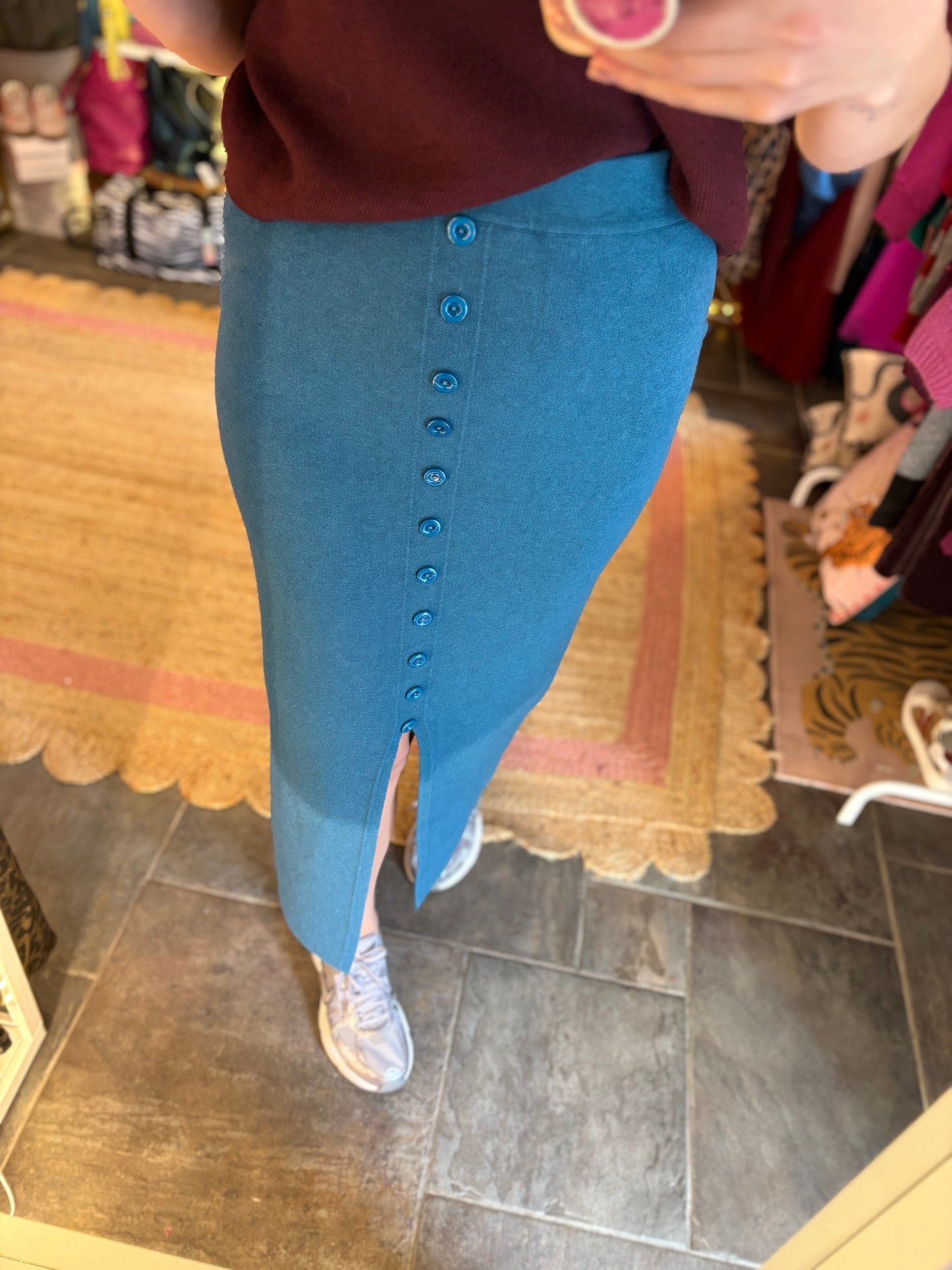 Thick Knit Pencil Skirt