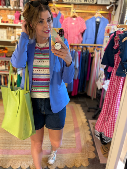 Jersey Soft Blazer - Wedgewood Blue