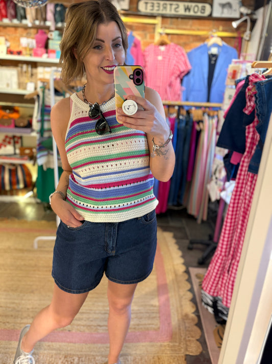 Crochet Sleeveless Vest Top