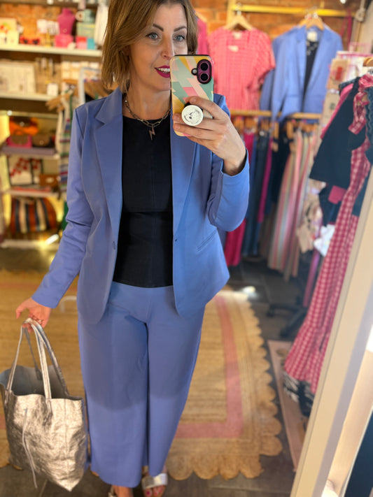 Jersey Soft Blazer - Wedgewood Blue