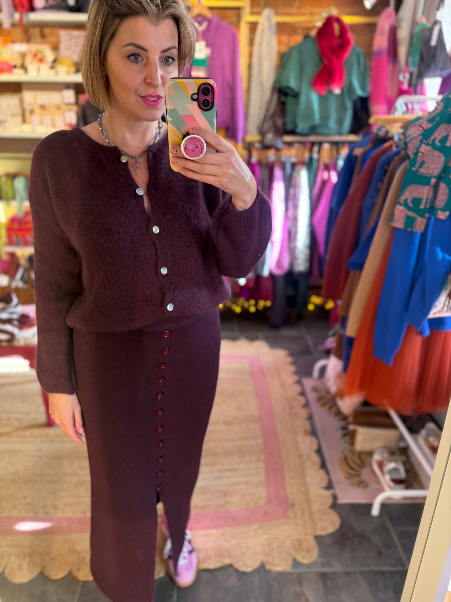 Thick Knit Pencil Skirt