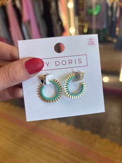 Small Hoop Fan Earrings