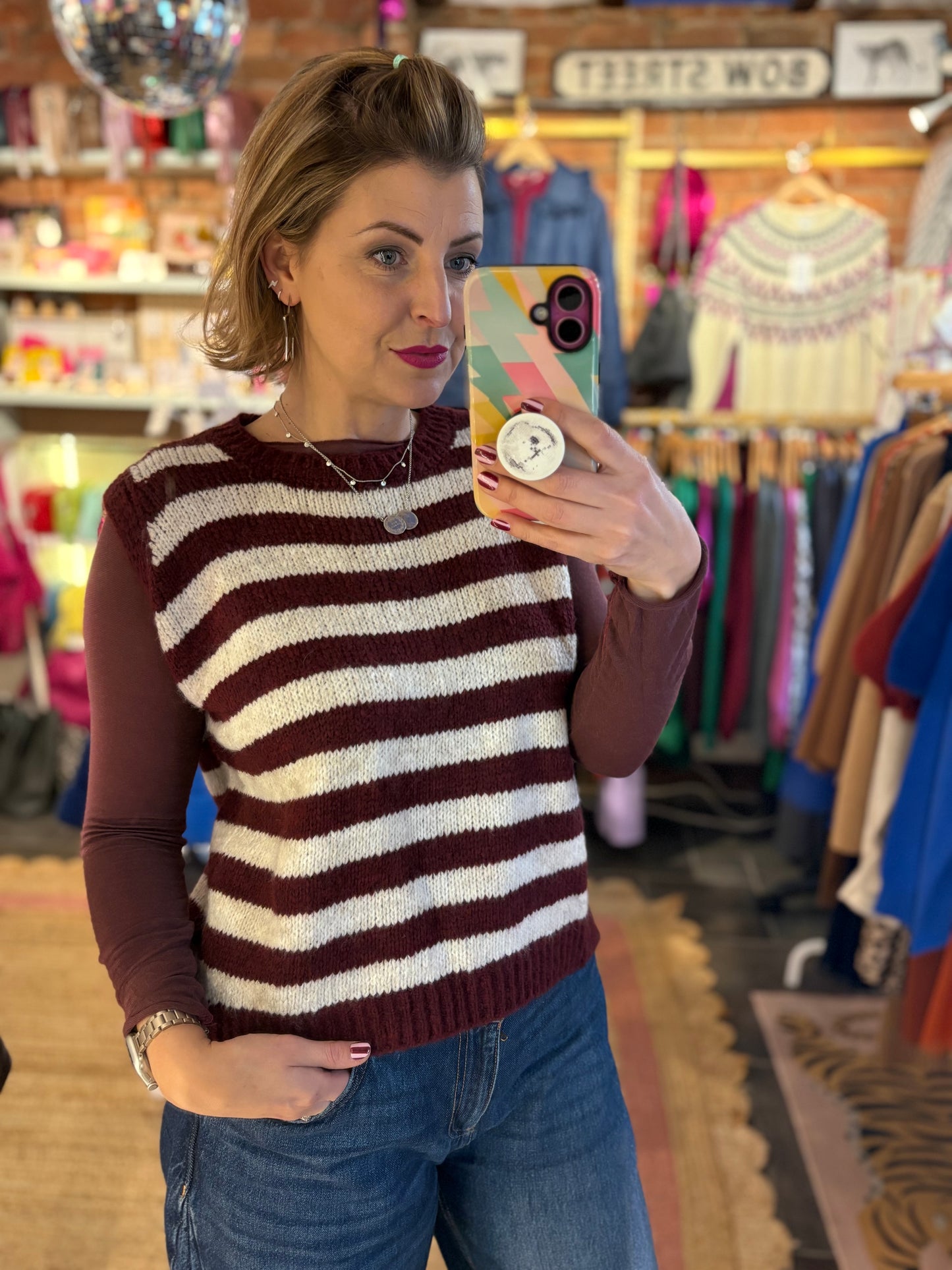 Plain Cashmere Blend Layering Top