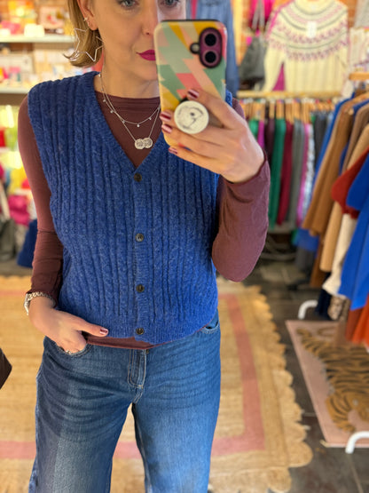 Plain Cashmere Blend Layering Top