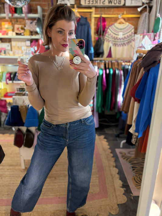 Plain Cashmere Blend Layering Top