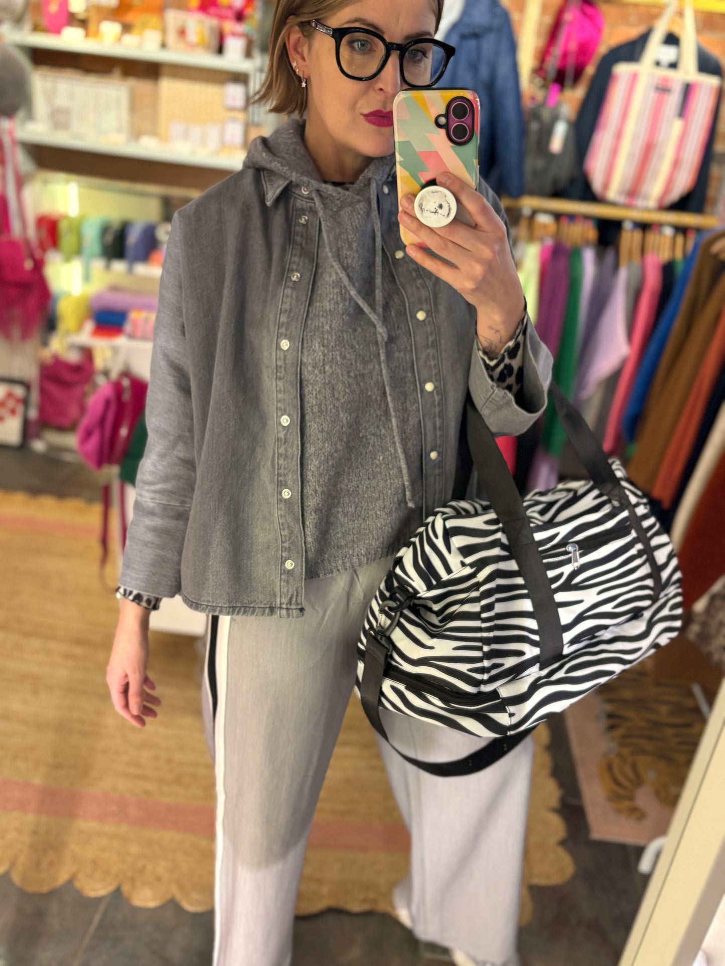 Grey Denim Shirt Jacket